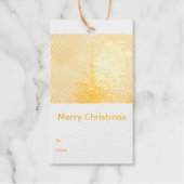 Weihnachtsbaum Gold Geschenkanhänger (Vorderseite)