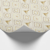 Weihnachtsbaum Gold Geschenkpapier (Ecke)