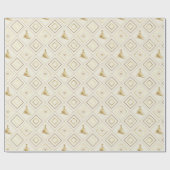 Weihnachtsbaum Gold Geschenkpapier (Flach)