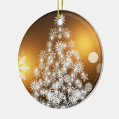 Weihnachtsbaum Gold Ornament mit Schneeflocken (Links)