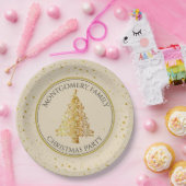 Weihnachtsbaum, Gold, Party, Pappteller (Party)