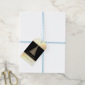 Weihnachtsbaum, Gold - Personalisiert Geschenkanhänger (Mit Garn)