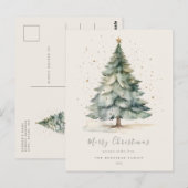 Weihnachtsbaum Gold Star Familienpostkarte Postkarte (Vorne/Hinten)