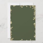 Weihnachtsbaum Gold Stars Feierliche Feiertage Einladung (Rückseite)