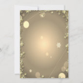 Weihnachtsbaum,Gold Stars Weihnachtsunternehmen Pa Einladung (Rückseite)