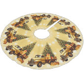 Weihnachtsbaum Gold Truck Tree Skirt Polyester Weihnachtsbaumdecke (Schrägansicht)