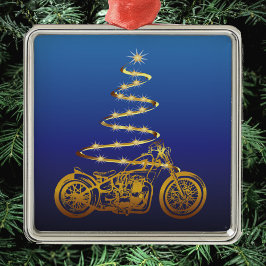Weihnachtsbaum Gold und Blau Ornament Aus Metall