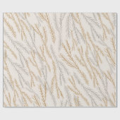 Weihnachtsbaum Gold und Silber Branches Muster Geschenkpapier (Flach)
