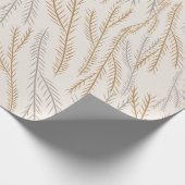 Weihnachtsbaum Gold und Silber Branches Muster Geschenkpapier (Ecke)