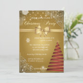 Weihnachtsbaum, Goldbug, Firmenweihnachtsfest - Pa Einladung (Stehend Vorderseite)