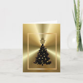Weihnachtsbaum Golden Hamsa Chrismukkah Card Karte (Vorderseite)