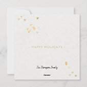 Weihnachtsbaum Golden Hearts Feiertagskarte (Rückseite)