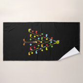 Weihnachtsbaum Golf Ball Shirt Badehandtuch (Badehandtuch)