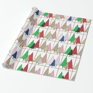 Weihnachtsbaum-Grafik-Packpapier Geschenkpapier