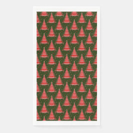 Weihnachtsbaum Green Red Pattern Design Serviette