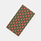 Weihnachtsbaum Green Red Pattern Design Serviette (Ecke)