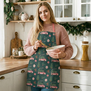 Weihnachtsbaum Green Vintag Retro Van Schürze