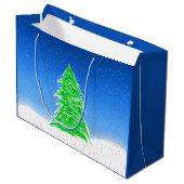 Weihnachtsbaum Große Geschenktasche Geschenktüte (Vorderseite Schrägansicht)