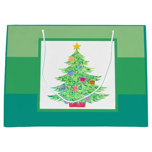 Weihnachtsbaum Große Geschenktasche Große Geschenktüte (Vorderseite)
