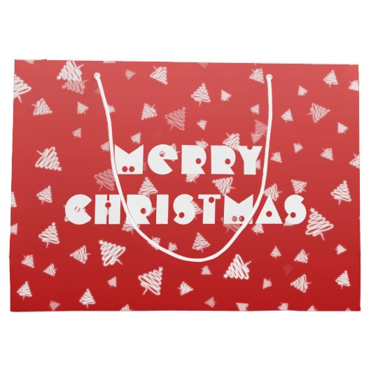 Weihnachtsbaum Große Geschenktüte (Rückseite)