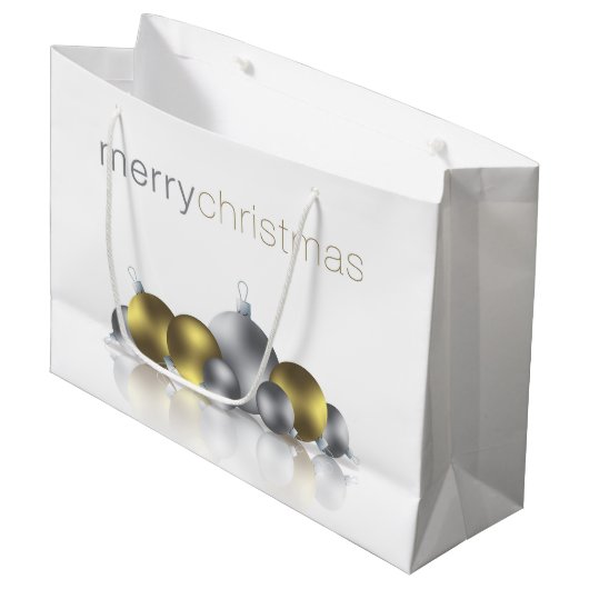 Weihnachtsbaum Große Geschenktüte (Vorderseite Schrägansicht)