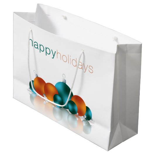 Weihnachtsbaum Große Geschenktüte (Vorderseite Schrägansicht)