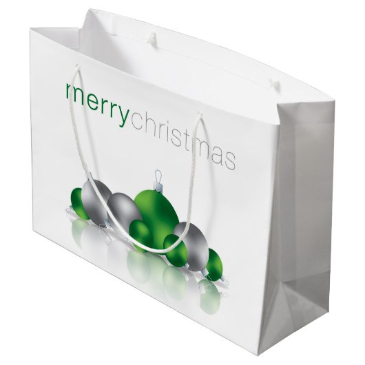 Weihnachtsbaum Große Geschenktüte (Rückseite Schrägansicht)
