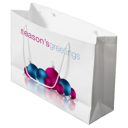 Weihnachtsbaum Große Geschenktüte (Vorderseite Schrägansicht)