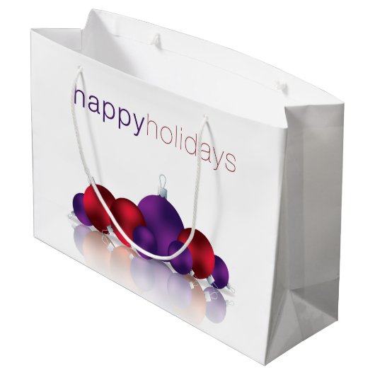 Weihnachtsbaum Große Geschenktüte (Rückseite Schrägansicht)