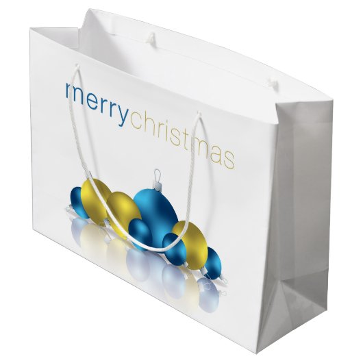 Weihnachtsbaum Große Geschenktüte (Rückseite Schrägansicht)