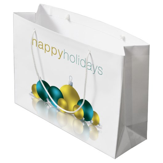 Weihnachtsbaum Große Geschenktüte (Rückseite Schrägansicht)