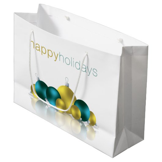 Weihnachtsbaum Große Geschenktüte (Vorderseite Schrägansicht)