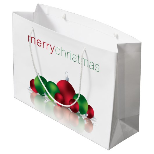 Weihnachtsbaum Große Geschenktüte (Rückseite Schrägansicht)