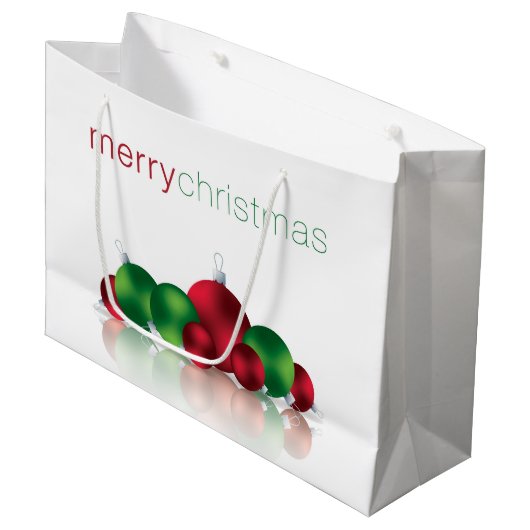 Weihnachtsbaum Große Geschenktüte (Vorderseite Schrägansicht)