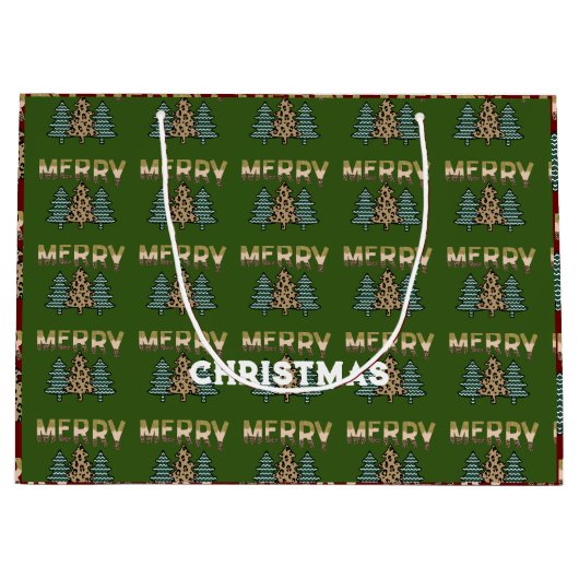 Weihnachtsbaum Große Geschenktüte (Vorderseite)