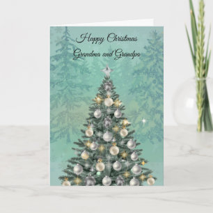 Weihnachtsbaum Großeltern Foto Grußkarte Karte