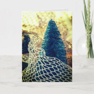 Weihnachtsbaum grün Gold Bibeltext Jesus Geburt Dankeskarte