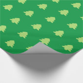 Weihnachtsbaum Grün & Hellgrün Muster Geschenkpapier (Ecke)