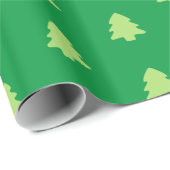 Weihnachtsbaum Grün & Hellgrün Muster Geschenkpapier (Rolleneckpunkt)