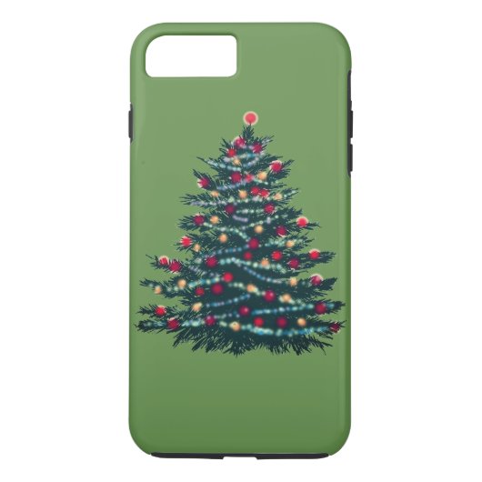 Weihnachtsbaum Grün Hintergrund Case (Rückseite)