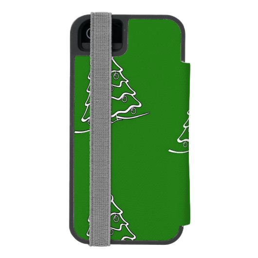 Weihnachtsbaum grün incipio iPhone Geldbeutel-Hülle (Folio Rückseite)