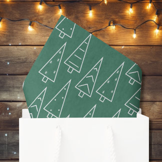 Weihnachtsbaum Grün Modern Seidenpapier