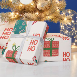 Weihnachtsbaum grün Vintag Retro Geschenkpapier