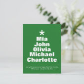 Weihnachtsbaum grüne benutzerdefinierte Familienna (Stehend Vorderseite)