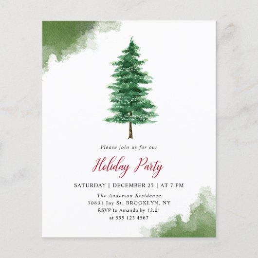Weihnachtsbaum Grüne Feier Flyer (Vorderseite)