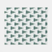 Weihnachtsbaum Grüne Muster Design Fleecedecke (Vorderseite (Horizontal))