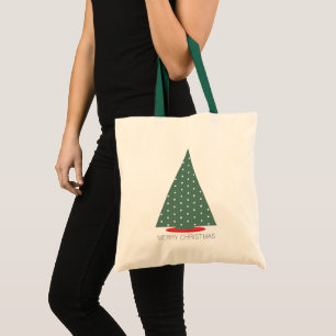 Weihnachtsbaum Grüne Muster Einfach Tragetasche