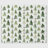 Weihnachtsbaum Grüne Pine Tree Geschenkpapier (Flach)