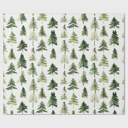 Weihnachtsbaum Grüne Pine Tree Geschenkpapier (Flach)