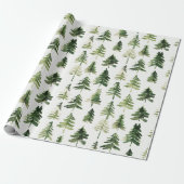 Weihnachtsbaum Grüne Pine Tree Geschenkpapier (Ungerollt)